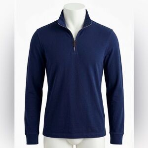 J. Crew Men's 100% Cotton Pullover - Navy Size Medium